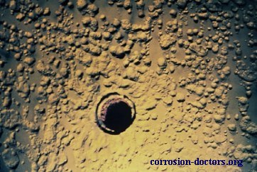 Cavitation damage inside a deaerator