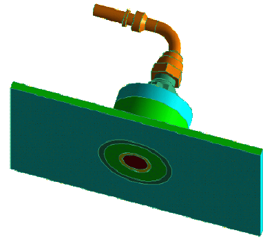 Flush mounted reference electrode assembly for welding to ship hull